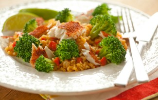 Recipe Photo: Cajun Tilapia with Broccoli and Brown Rice