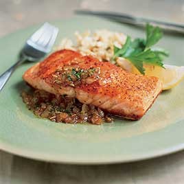 Recipe Photo: Pan-Seared Salmon with Sesame Seed Crust