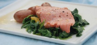 Recipe Photo: Poached Salmon with Butter Sauce