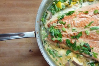 Recipe Photo: Salmon Packets with Coconut Milk, Cilantro, and Lime