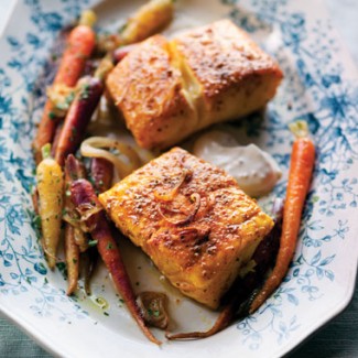Seared Halibut with Coriander & Carrots