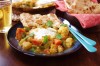 Curried Vegetables with Eggs and Toasted Naan