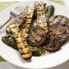 Recipe Photo: Grilled Zucchini and Red Onion with Lemon-Basil Vinaigrette