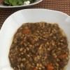 Slow Cooker - Mushroom Stew with Lentils and Barley