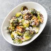 Roasted Brussels Sprouts with Garlic, Red Pepper Flakes, and Parmesan