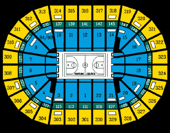 Section Chart Showing Seating at FleetCenter