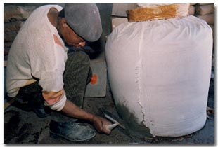 plastering the mould