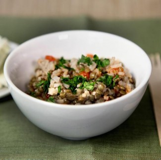 Greek-Style Lentil and Rice Pilaf Recipe Photo: Greek-Style Lentil and Rice Pilaf