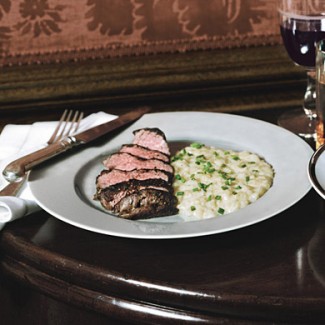 Beef Tenderloin Medallions with Potato "Risotto" Recipe Photo: Beef Tenderloin Medallions with Potato "Risotto"