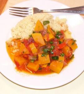 Recipe Photo: Fall Squash with Peppers and Couscous