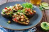 Grilled Avocados Topped with Chickpea Salad Grilled Avocados